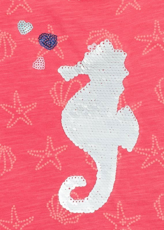 Koszulka z cekinami dziewczęca Losan 116-1020AL-510 kolor Różowy -  - #tag1# - #tag2# - #tag3# - #tag4#