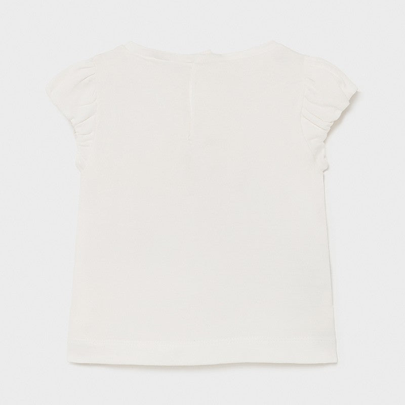 Koszulka z krótkim rękawem dziewczęca Mayoral 1081-69 Krem/żółty -  - #tag1# - #tag2# - #tag3# - #tag4#