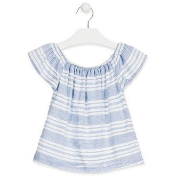 Losan Bluzka dziewczęca z krótkim rękawem niebieska 916-3791AA-709 -  - #tag1# - #tag2# - #tag3# - #tag4#