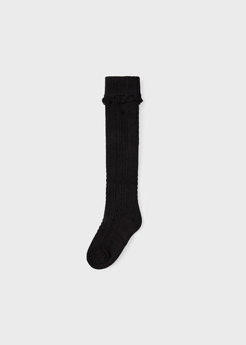 Mayoral 10324-46 Skarpetki długie dla dziewczynki kolor czarny - - #tag1# - #tag2# - #tag3# - #tag4#