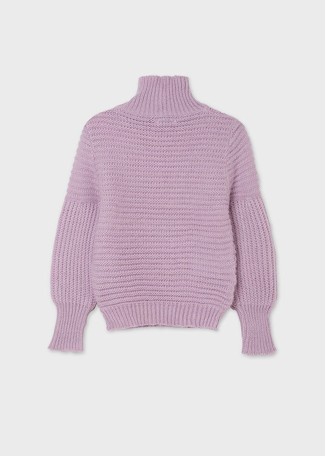 Mayoral 11-07350-086 Sweter z golfem 7350-86 kolor fioletowy - - #tag1# - #tag2# - #tag3# - #tag4#