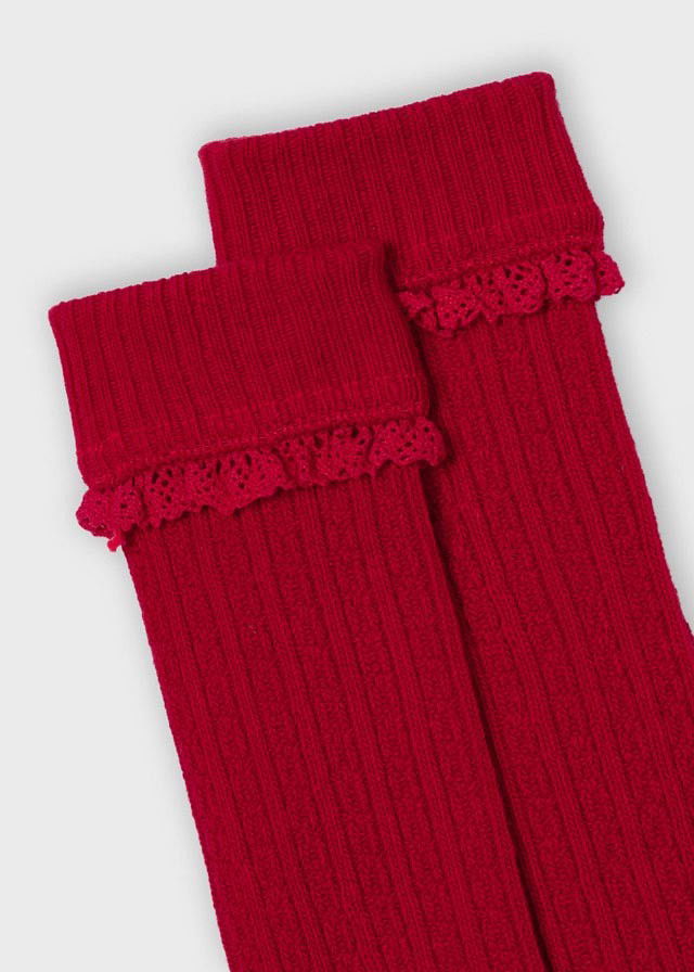 Mayoral 11-10139-035 Skarpety dziewczynka 10139-35 czerwony -  - #tag1# - #tag2# - #tag3# - #tag4#