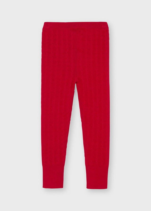 Mayoral 11-10143-047 Leginsy dzianinowe dla dziewczynki 10143-47 czerwony -  - #tag1# - #tag2# - #tag3# - #tag4#