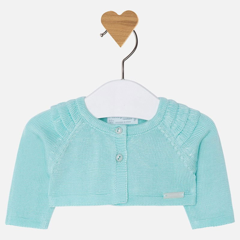 Mayoral 1302-19 Sweter bolerko dziewczęce kolor turkus -  - #tag1# - #tag2# - #tag3# - #tag4#