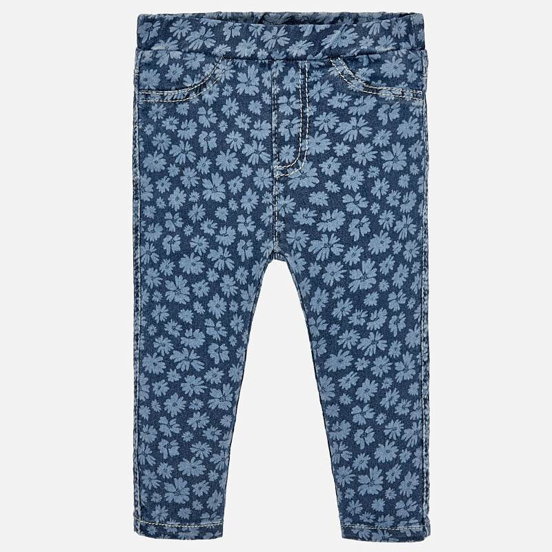 Mayoral 1519-25 Spodnie dziewczęce kolor niebieski kwiatuszki -  - #tag1# - #tag2# - #tag3# - #tag4#