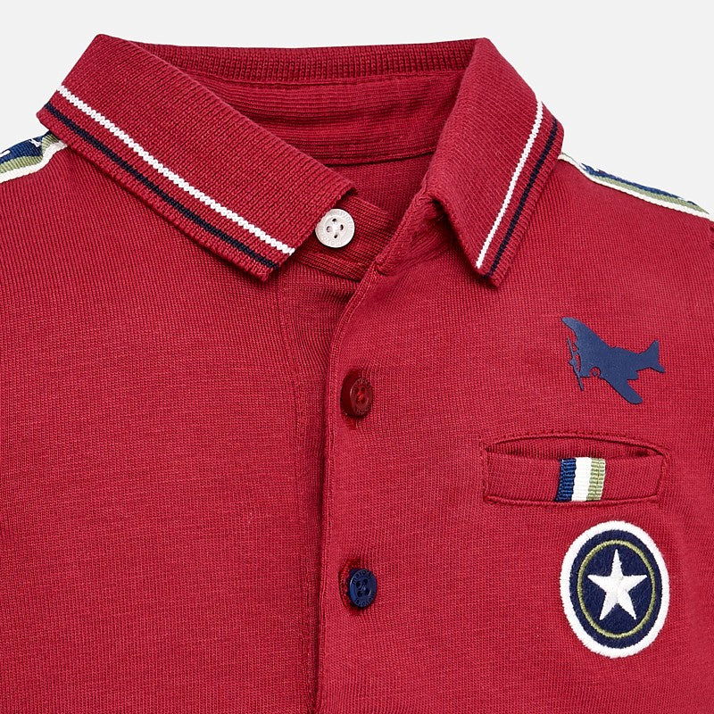 Mayoral 2120-78 Koszulka chłopięca polo z długim rękawem bordo - - #tag1# - #tag2# - #tag3# - #tag4#