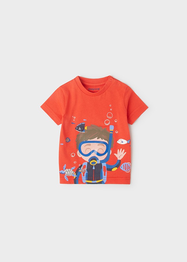 Mayoral 22-01010-085 Koszulka z krótkim rękawem chłopiec 1010-85 arbuzowy - - #tag1# - #tag2# - #tag3# - #tag4#
