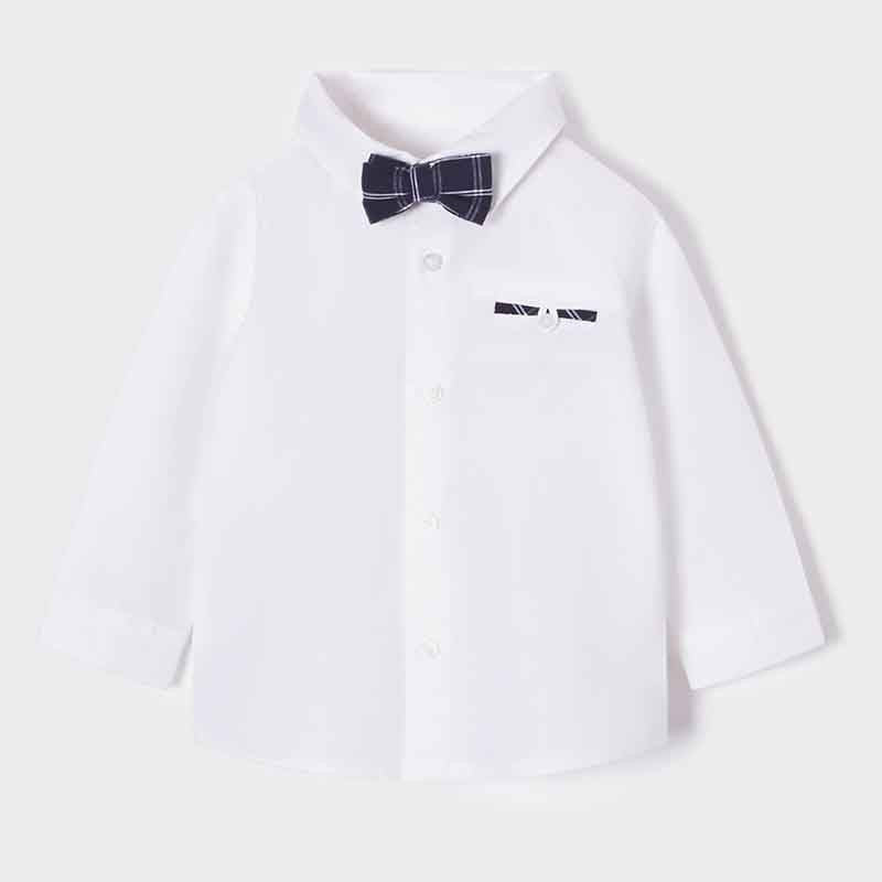 Mayoral 22-01117-095 Koszula z muszką chłopiec 1117-95 biały -  - #tag1# - #tag2# - #tag3# - #tag4#