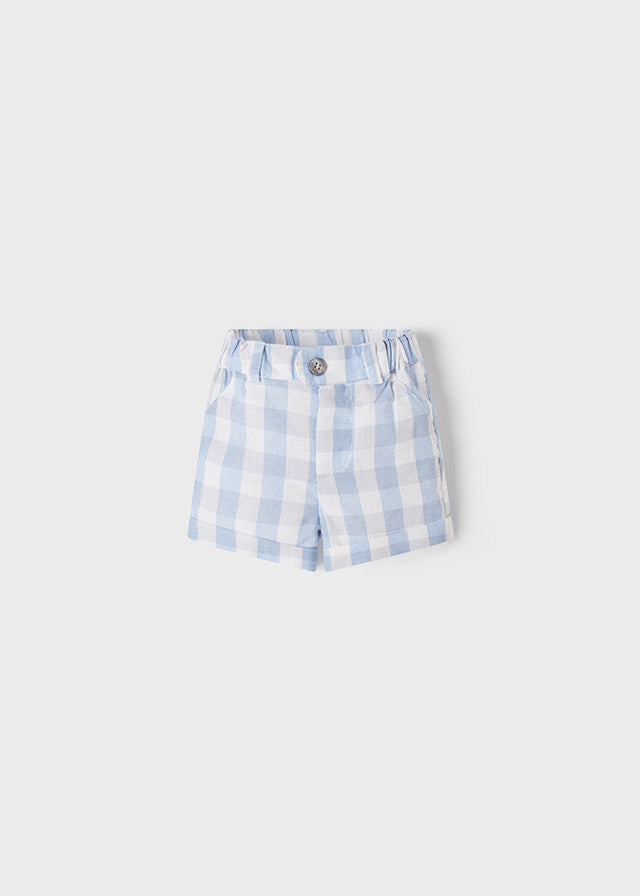 Mayoral 22-01208-011 Krótkie spodenki w kratkę chłopięce 1208-11 dream blue - - #tag1# - #tag2# - #tag3# - #tag4#