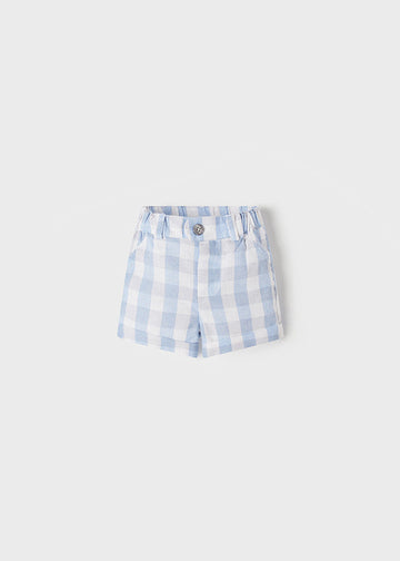 Mayoral 22-01208-011 Krótkie spodenki w kratkę chłopięce 1208-11 dream blue - - #tag1# - #tag2# - #tag3# - #tag4#
