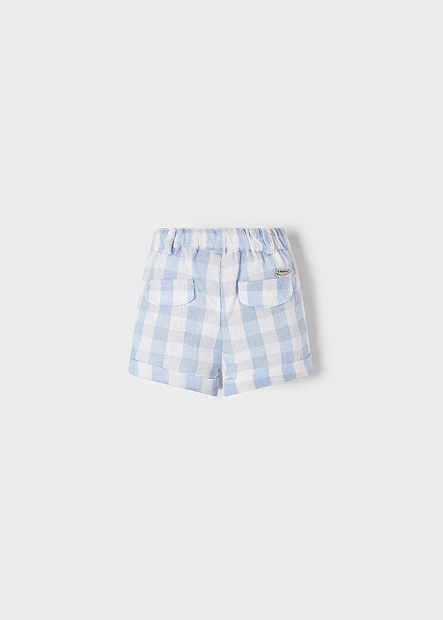Mayoral 22-01208-011 Krótkie spodenki w kratkę chłopięce 1208-11 dream blue - - #tag1# - #tag2# - #tag3# - #tag4#
