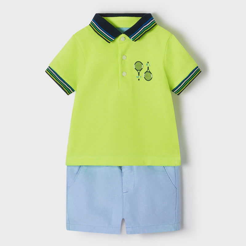Mayoral 22-01234-057 Polo i bermudy chłopiec 1234-57 zieleń - - #tag1# - #tag2# - #tag3# - #tag4#