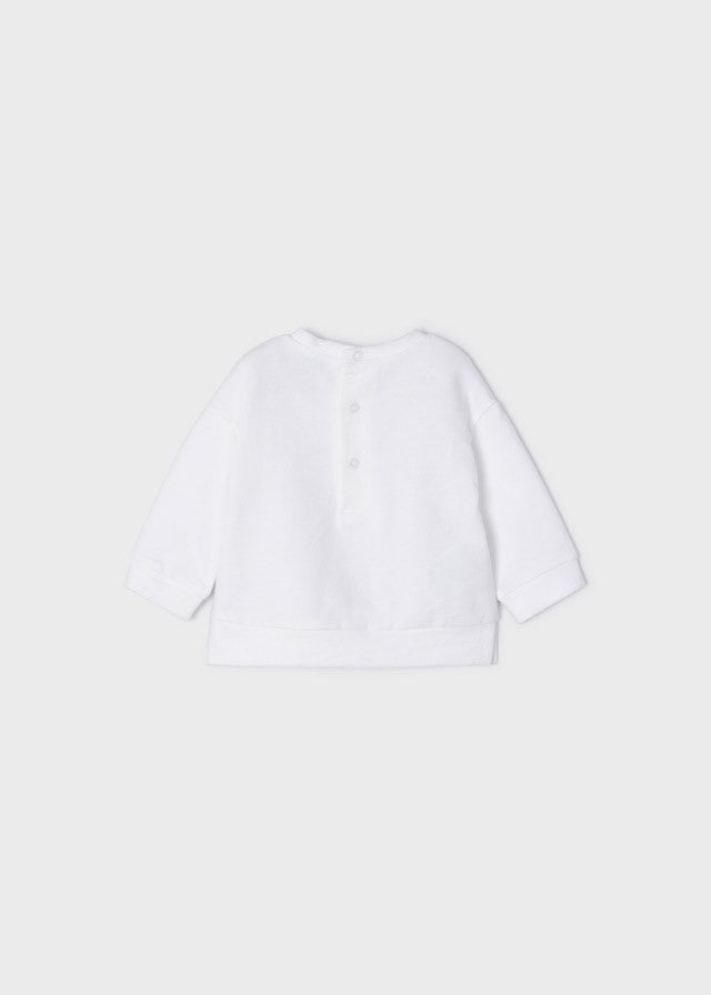 Mayoral 22-01492-057 Bluza z torebeczką dziewczynka 1492-57 biały - - #tag1# - #tag2# - #tag3# - #tag4#