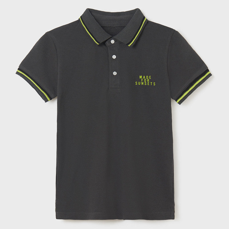 Mayoral 22-06105-061 Koszulka polo chłopięca 6105-61 kawior - - #tag1# - #tag2# - #tag3# - #tag4#