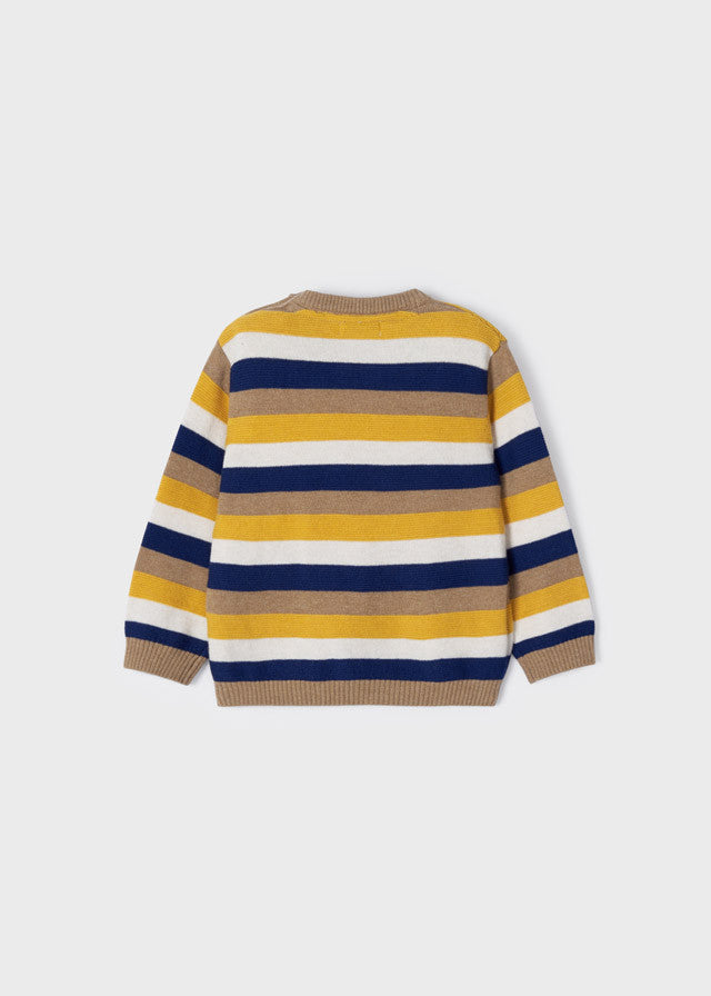 Mayoral 2303-19 Sweter w paski dla chłopca kolor kukurydza - - #tag1# - #tag2# - #tag3# - #tag4#