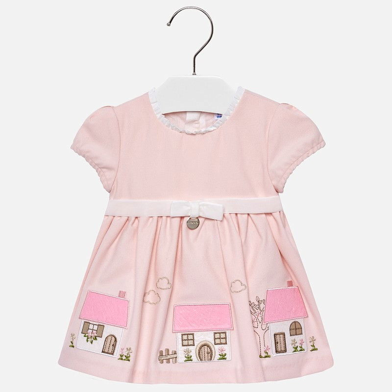 Mayoral 2928-72 Sukienka dziewczęca z haftami kolor róż -  - #tag1# - #tag2# - #tag3# - #tag4#