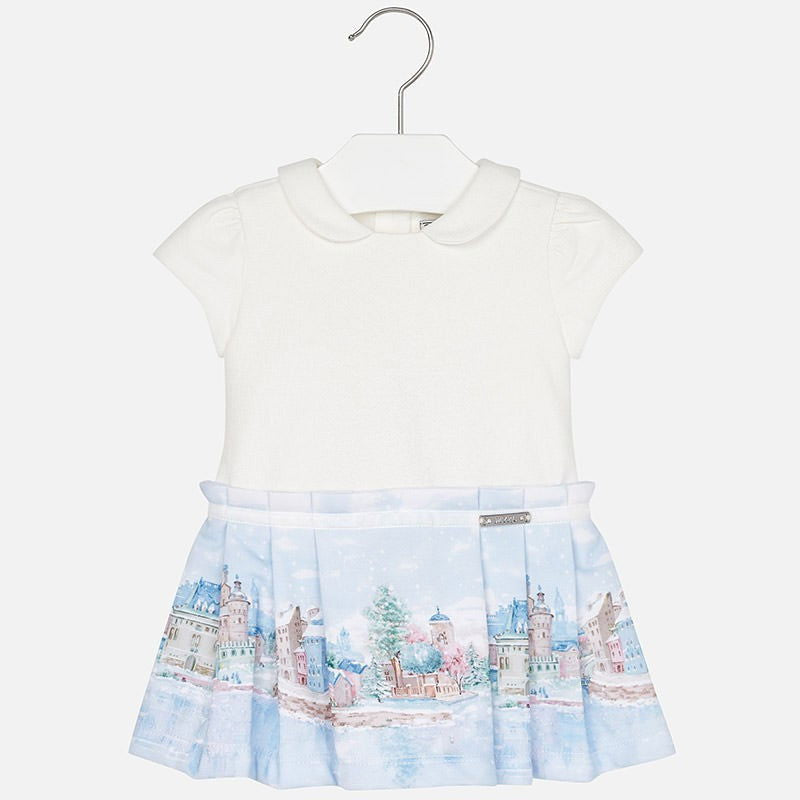 Mayoral 2931-31 Sukienka dzianina krajobraz kolor Kremowy -  - #tag1# - #tag2# - #tag3# - #tag4#