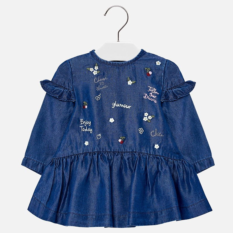 Mayoral 2950-5 Sukienka dziewczęca jeans kolor granat -  - #tag1# - #tag2# - #tag3# - #tag4#