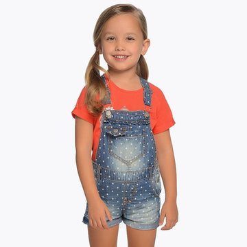 Mayoral 3601-5 Krótkie ogrodniczki dziewczęce kolor jeans - - #tag1# - #tag2# - #tag3# - #tag4#