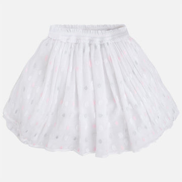 Mayoral 3901-61 Spódnica tiul haft kropki kolor Orchidea - - #tag1# - #tag2# - #tag3# - #tag4#