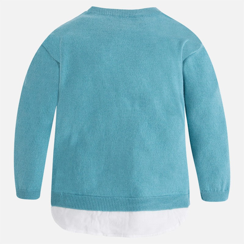Mayoral 4325-44 Sweter trykot koszulkowy kolor Ocean - - #tag1# - #tag2# - #tag3# - #tag4#