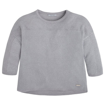Mayoral 6310-59 Sweter trykot ażurowy kolor Posrebrzan - - #tag1# - #tag2# - #tag3# - #tag4#
