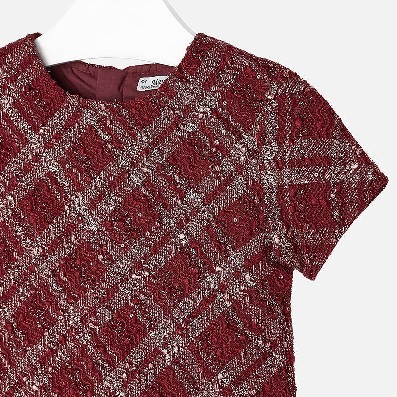 Mayoral 7925-21 Sukienka dziewczęca fantazja kolor Wino -  - #tag1# - #tag2# - #tag3# - #tag4#