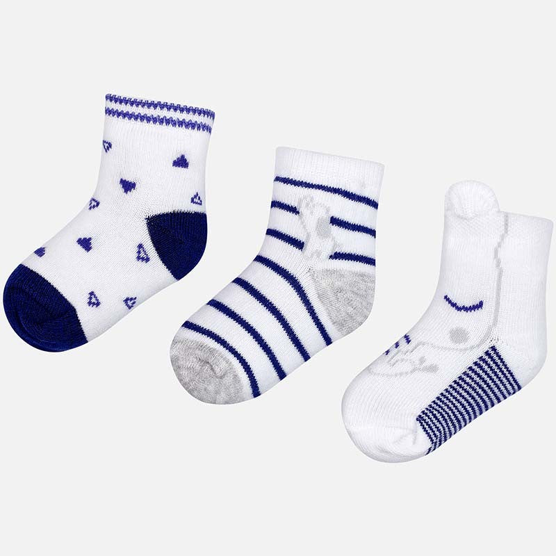 Mayoral 9015-68 Komplet 3 pary skarpetek niemowlęcy Granatowy - - #tag1# - #tag2# - #tag3# - #tag4#