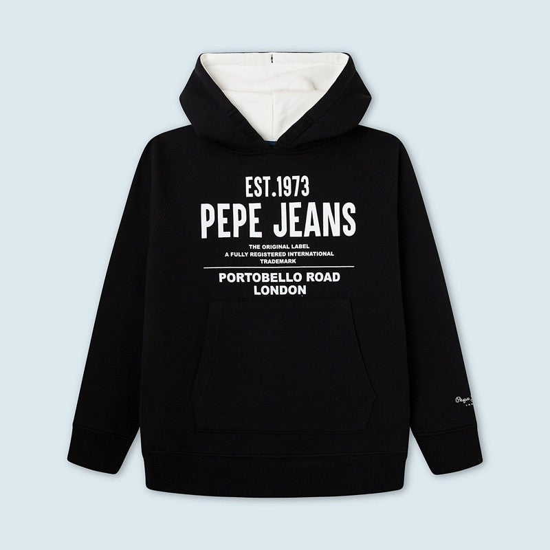Pepe Jeans Bluza z kapturem JARETH junior chłopak PB581349-985 INFINITY - - #tag1# - #tag2# - #tag3# - #tag4#