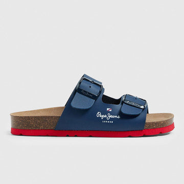 Pepe Jeans Klapki BIO CORP BOY junior boy PBS90051-595 NAVY - - #tag1# - #tag2# - #tag3# - #tag4#