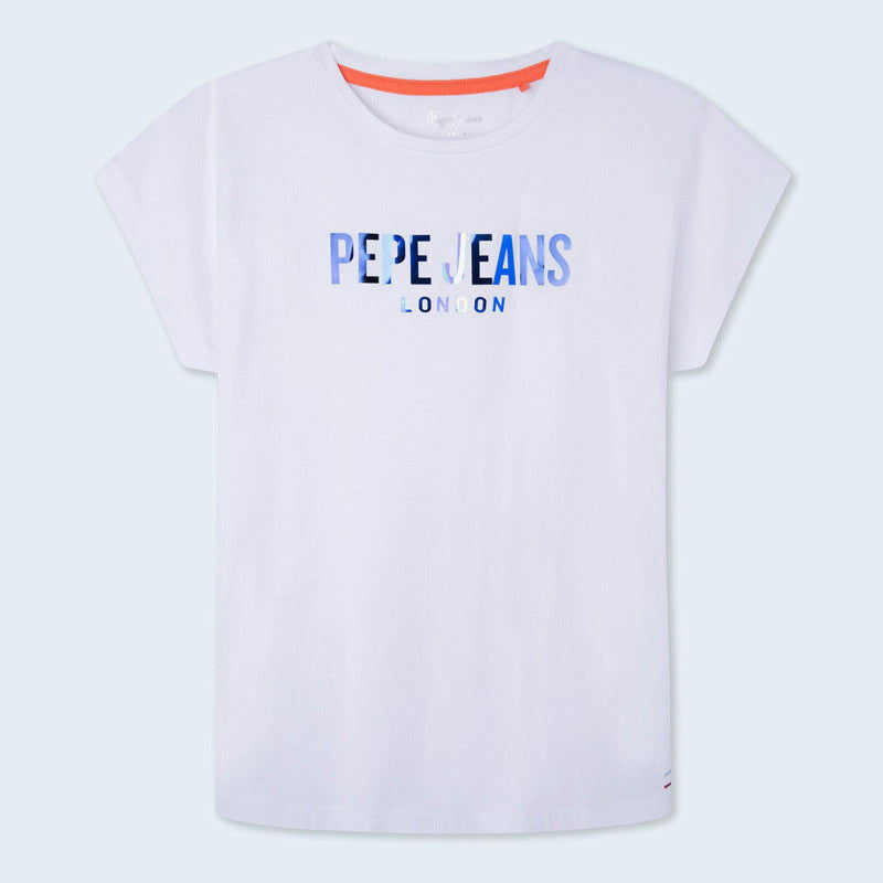 Pepe Jeans Koszulka HOLLY junior dziewczyna PG502850-800 biały -  - #tag1# - #tag2# - #tag3# - #tag4#