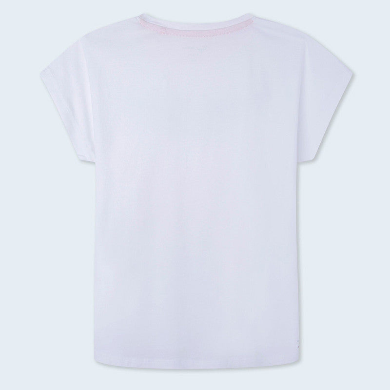 Pepe Jeans Koszulka HOLLY junior dziewczyna PG502850-800 biały -  - #tag1# - #tag2# - #tag3# - #tag4#