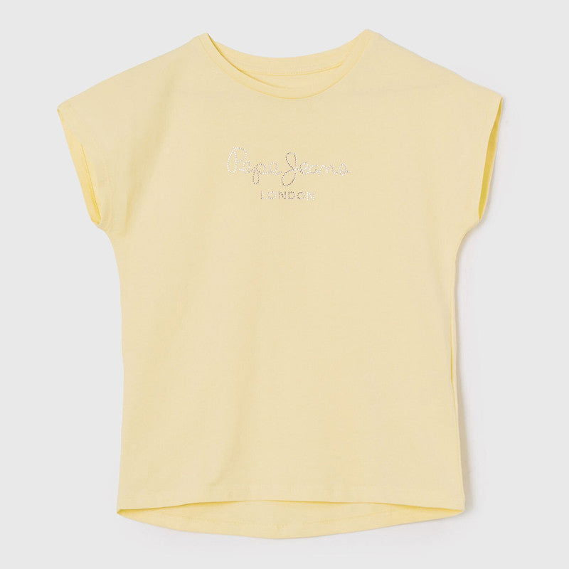 Pepe Jeans Koszulka NURIA junior dziewczyna PG502460-037 żółty -  - #tag1# - #tag2# - #tag3# - #tag4#