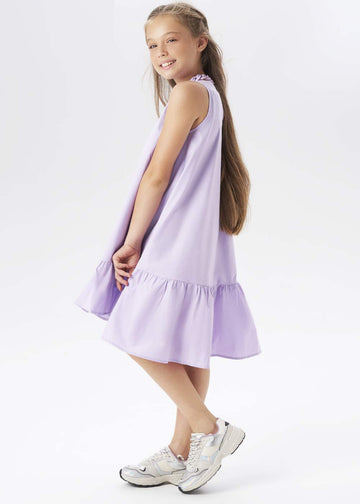 iDO 46558-3321 Sukienka z naszyjnikiem dziewczynka kolor lila -  - #tag1# - #tag2# - #tag3# - #tag4#