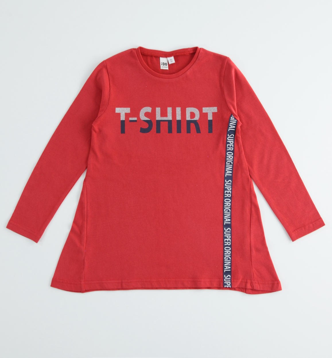 iDO Bluzka bawełniana z długim rękawem dla dziewczynki K920-2253 czerwony -  - #tag1# - #tag2# - #tag3# - #tag4#