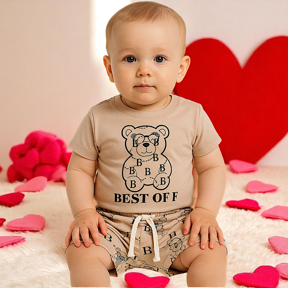 Komplet chłopięcy beżowy Partner 4500-28425-1