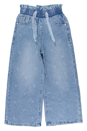 Spodnie szwedy jeans dziewczęce niebieskie Happy House LL-906-121025-26