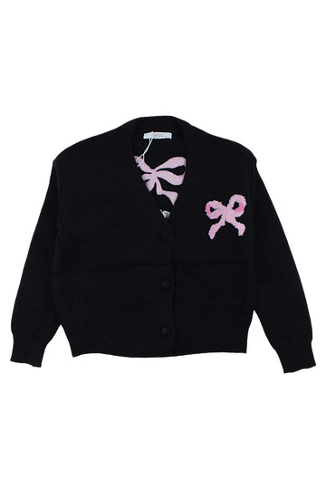Sweter 2 misie dziewczęcy czarny BBW MY-2014-121025