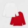 Komplet koszulek chłopięcych Mayoral 4047-41 biała/czerwona