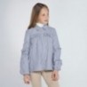 Bluzka w paski dla dziewczynki Mayoral 7137-17 Granatowy