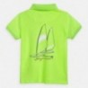 Koszulka polo z nadrukiem chłopięca Mayoral 3155-47 Zielony neon