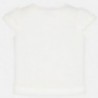 Koszulka bawełniana dla dziewczynki Mayoral 3001-67 biała/granat