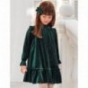 Aksamitna sukienka dla dziewczynki Abel & Lula 5554-54 Zielony