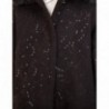 Płaszcz elegancki z cekinami dziewczęcy Abel & Lula 5827-58 Czarny