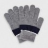 Rękawiczki trójkolorowe chłopięce Mayoral 10884-34 Szary