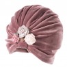 VICHY Turban czapka zimowa dziewczęca Jamiks JZD079 kolor pudrowy róż