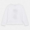 Sweter z haftem dziewczęcy Mayoral 3319-43 Biały