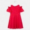 Sukienka z perforacją dziewczęca Mayoral 6983-79 Czerwony