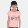 Koszulka z krótkim rękawem dziewczęca Mayoral 6025-81 Róż neon