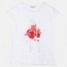 Koszulka z krótkim rękawem dziewczęca Mayoral 6007-20 Biały-czerwony